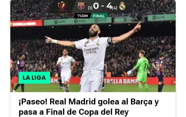 “Amargo trago en el Camp Nou”: Prensa internacional destaca al Real Madrid tras la goleada en la Copa del Rey ante Barcelona