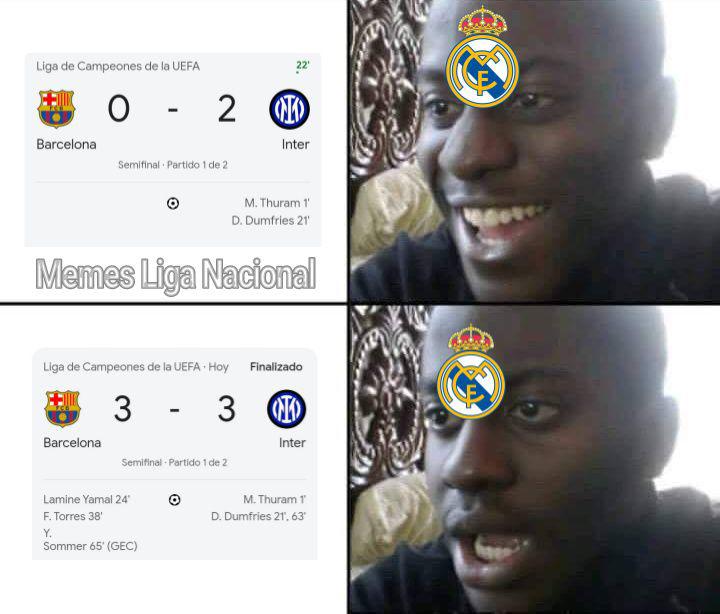 Explotaron las redes: los memes que dejó el Barcelona-Inter en las semifinales de la Champions
