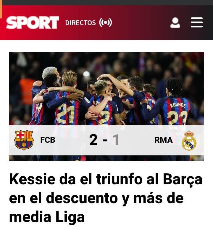 “El ‘presidente’ Kessie sentencia la Liga”: Prensa internacional destaca al Barcelona tras la victoria en el clásico español ante Real Madrid
