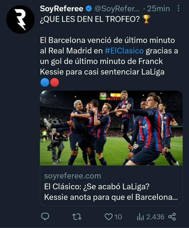 “El ‘presidente’ Kessie sentencia la Liga”: Prensa internacional destaca al Barcelona tras la victoria en el clásico español ante Real Madrid