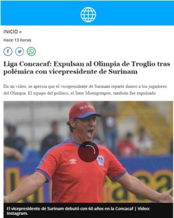 'Escándalo y billetazo': Lo que dicen los medios internacionales sobre el Olimpia y Pedro Troglio