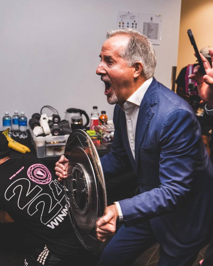 David Ruiz festejando con Messi: locura del Inter Miami tras ganar su segundo título y Beckham se rinde al argentino