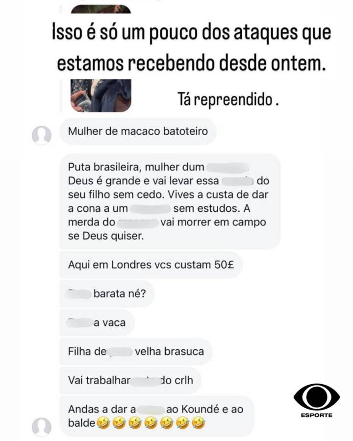 La esposa de Raphinha y los duros ataques tras la remontada del Barça: “Mono; tu hijo es de Koundé”