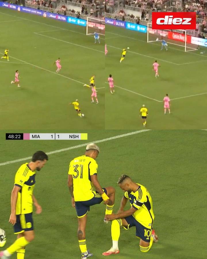 El 'regalo' a Messi, saludo entre Leo y Andy Nájar, celebración del hondureño y el premio que se llevó el 10 del Inter Miami