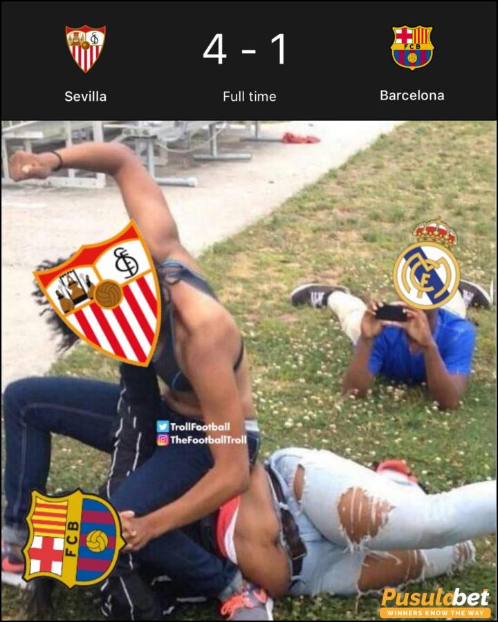 ¡Estallaron las redes! Los memes que dejó la goleada del Sevilla sobre Barcelona y no perdonan a Lewandowski