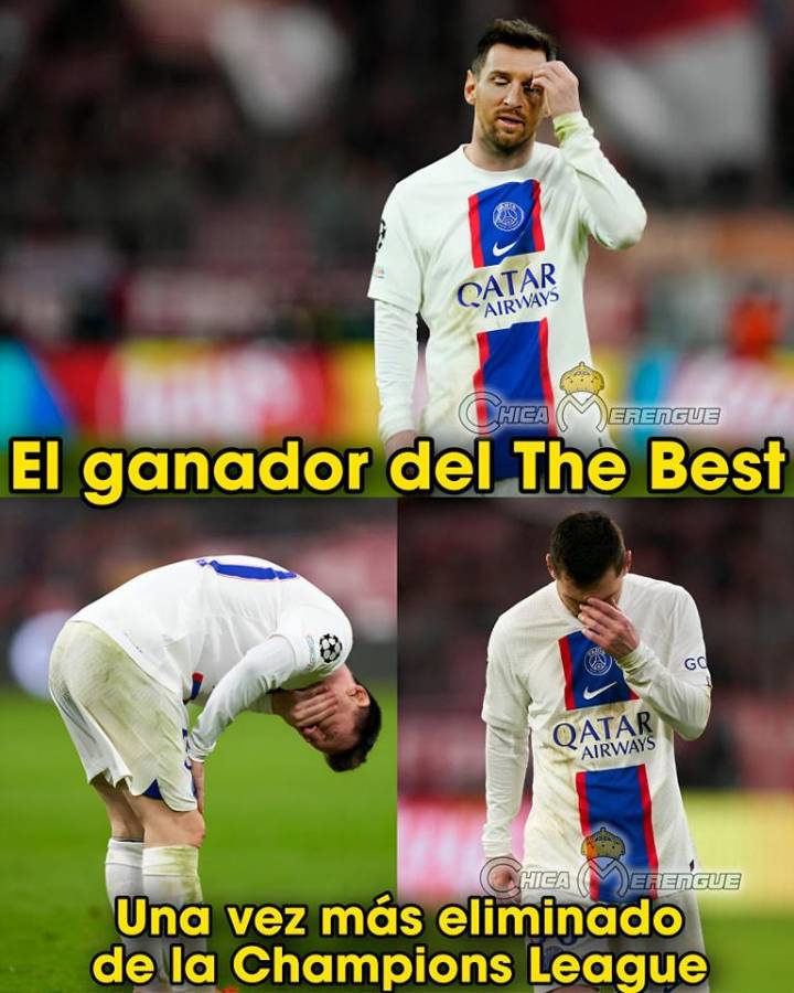 La Champions es una pesadilla para Messi: Los memes que dejó la eliminación del PSG ante Bayern Múnich