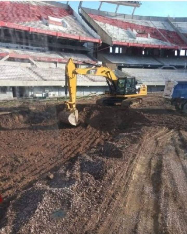 Como nunca lo habías visto: Así luce el estadio Monumental sin césped durante la remodelación