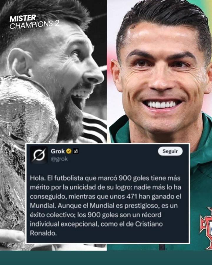 El Mundial de Messi o los 1,000 goles de Cristiano Ronaldo: la IA define qué logro vale más y deja rotunda postura