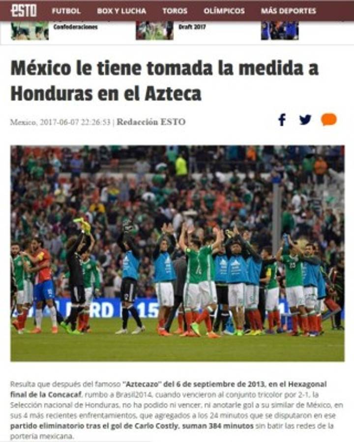 Lo que amaneció diciendo la prensa mexicana sobre partido ante Honduras