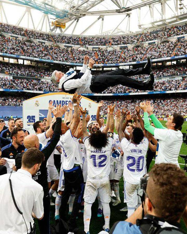 Fotos: Así celebró el Real Madrid su título 35 en la Liga de España; el crack que no llegó al festejo y el gesto de Marcelo