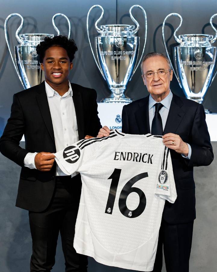 La emotiva presentación de Endrick en Real Madrid: la razón de sus lágrimas y así fue captada su hermosa novia