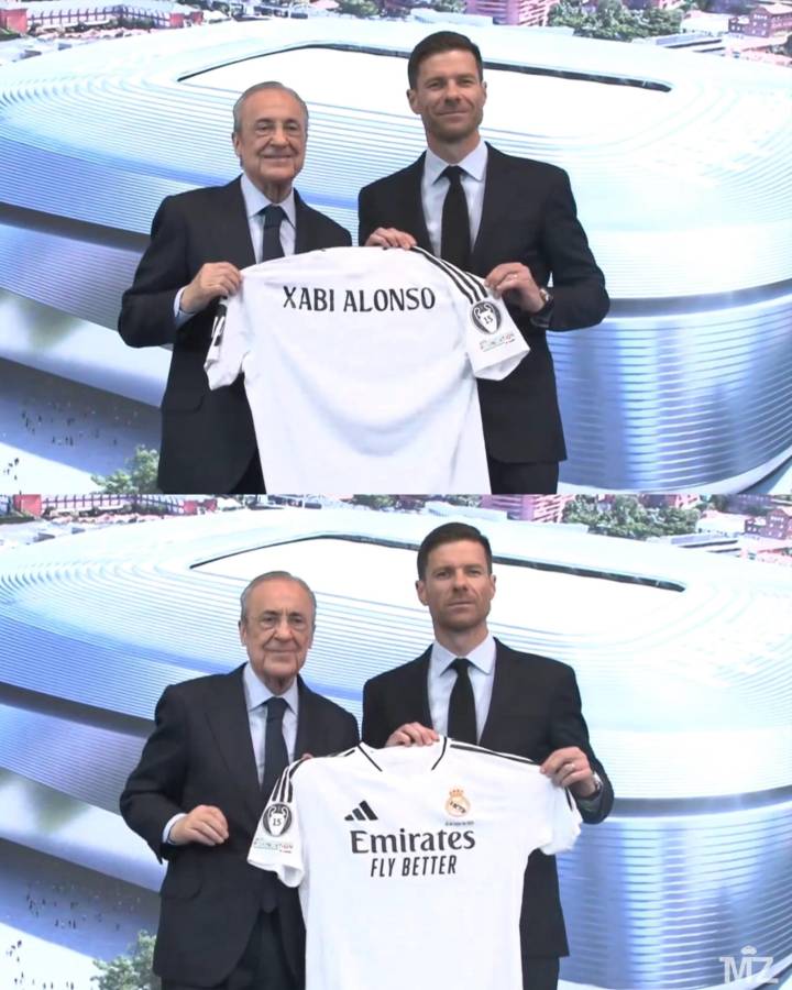 Así fue presentado Xabi Alonso como nuevo técnico del Real Madrid: acompañado por su esposa y el contrato que firmó