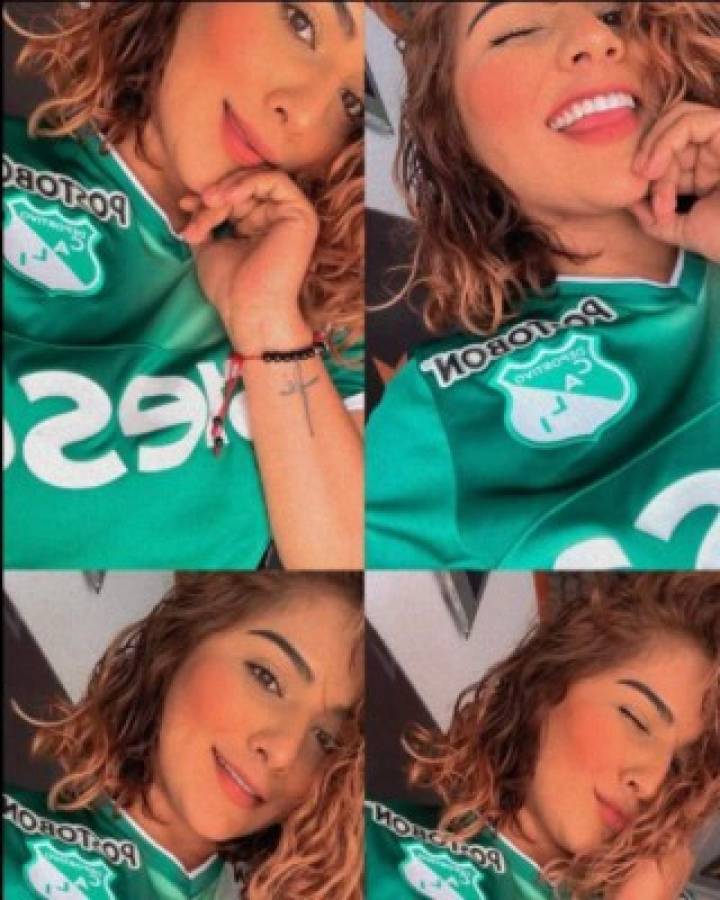 Mujer de palabra: Presentadora colombiana e hincha del Deportivo Cali se quita todo por apuesta