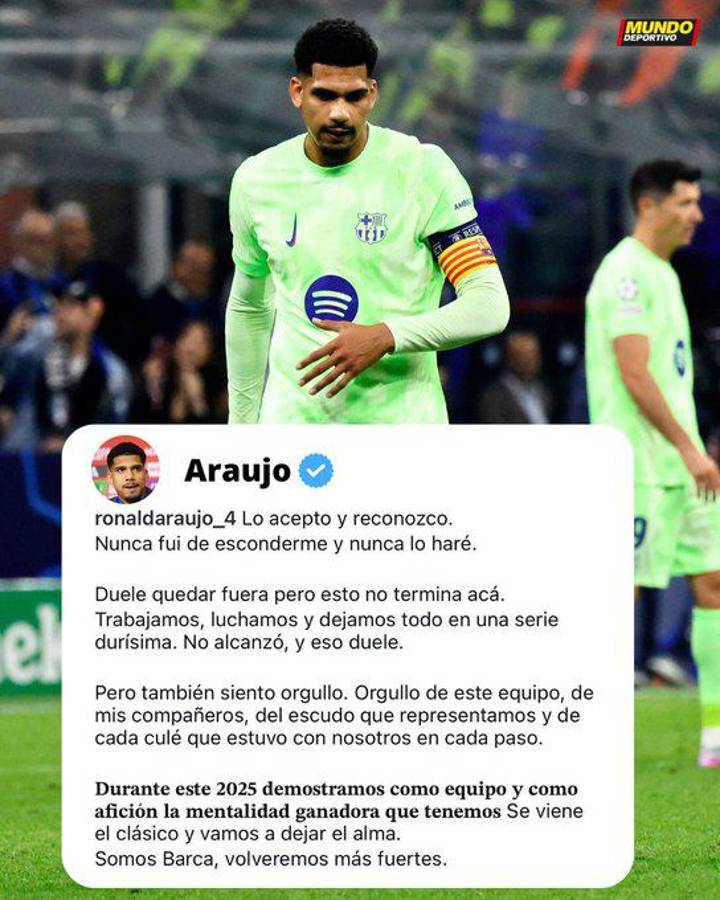 Ronald Araújo deja la respuesta que todo Barcelona esperaba y hace promesa: Lo acepto, nunca fui de...