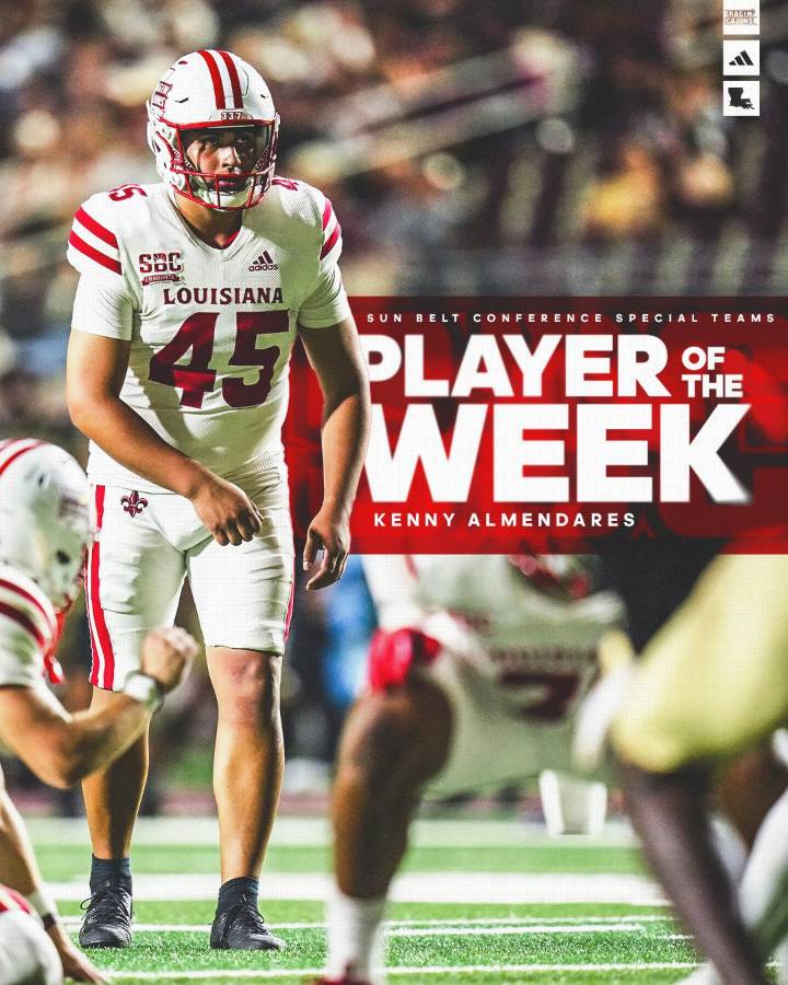 Kenneth Almendares, el hondureño que ganó el premio al mejor pateador de todo el fútbol americano universitario de USA