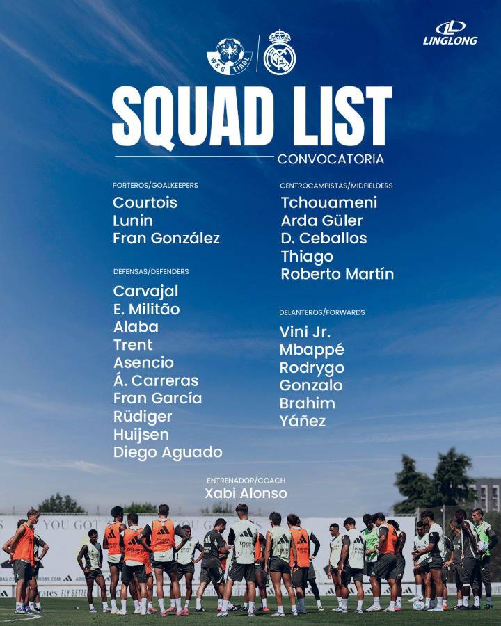 Xabi quiere una goleada: alineación del Real Madrid para su último partido de pretemporada en Austria