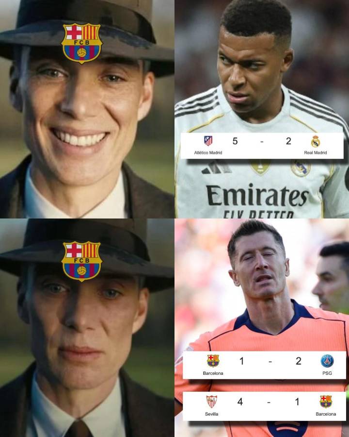 ¡Estallaron las redes! Los memes que dejó la goleada del Sevilla sobre Barcelona y no perdonan a Lewandowski