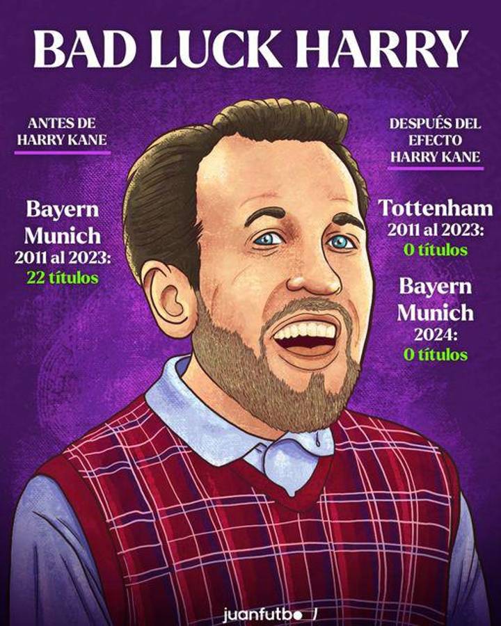 La maldición de Harry Kane: memes lo destruyen tras título del Leverkusen en la Bundesliga