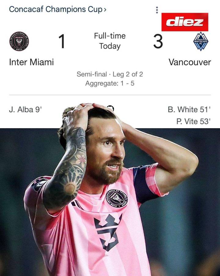 Vergüenza de equipo Le dio frío: la prensa no perdona a Messi tras la eliminación del Inter Miami en Champions de Concacaf