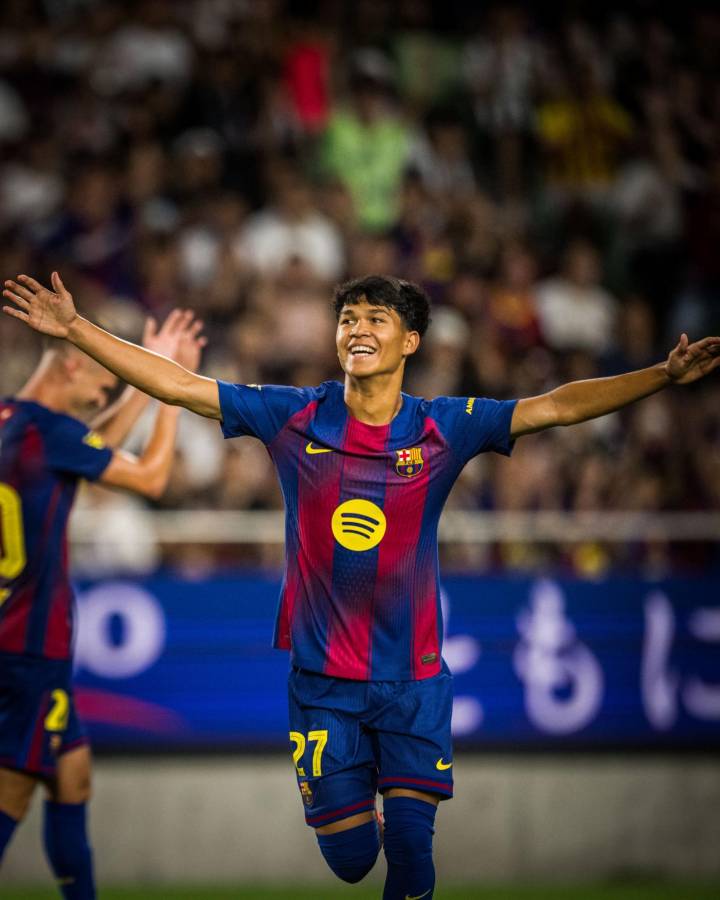 Tiene 17 años, sangre filipina y se hizo famoso tras marcar en su debut con Barcelona: No sabía ni cómo celebrar