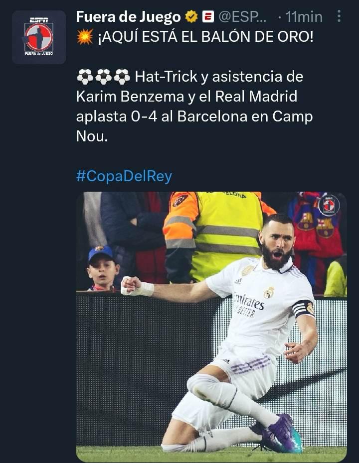 “Amargo trago en el Camp Nou”: Prensa internacional destaca al Real Madrid tras la goleada en la Copa del Rey ante Barcelona