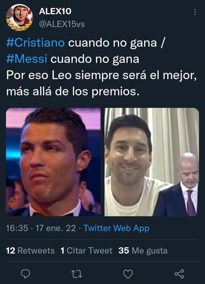 Los memes que no has visto de los Premios The Best donde no perdonan a Messi ni a Cristiano Ronaldo