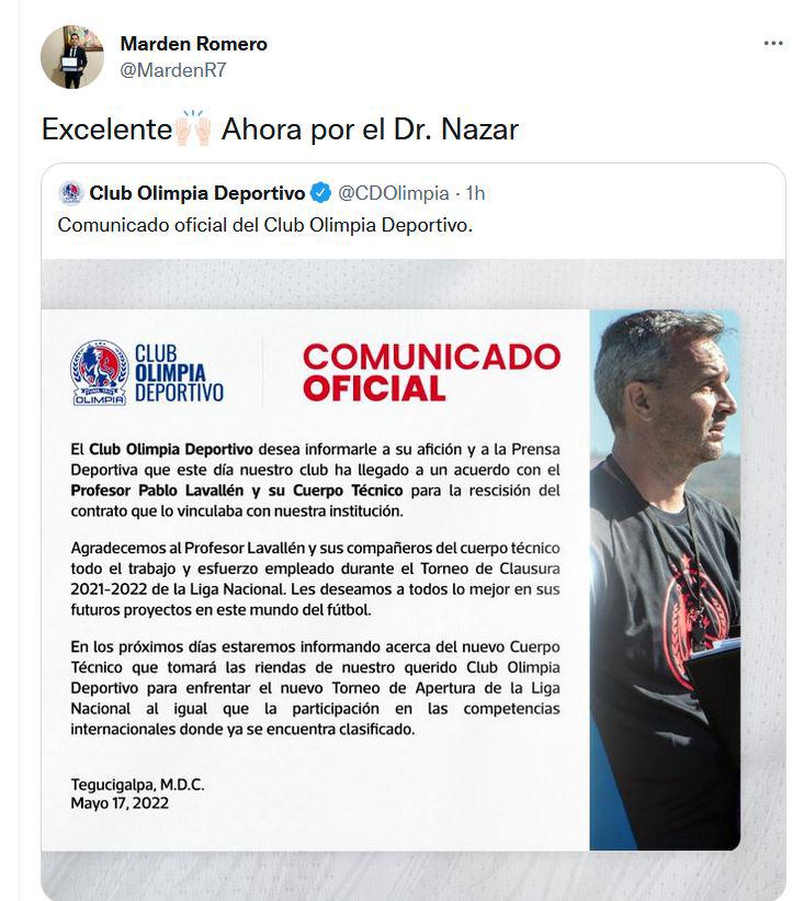 Piden a gritos a Salomón Nazar: lo que dice la prensa y aficionados en redes sobre la salida de Pablo Lavallén de Olimpia