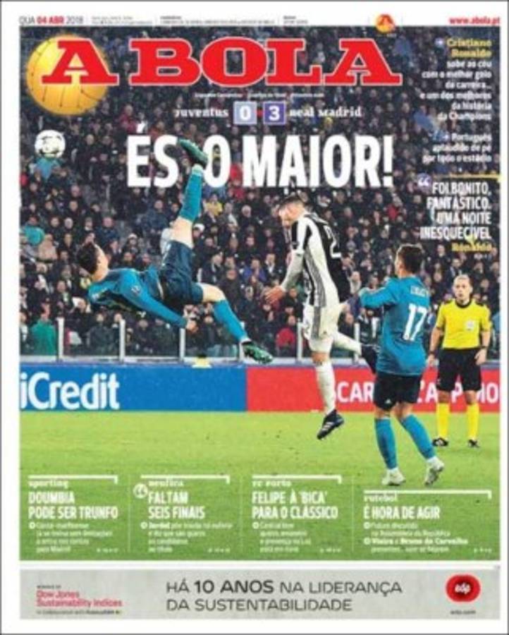 'Cristiano tocó el cielo', Ronaldo se lleva las portadas de los diarios por el mundo