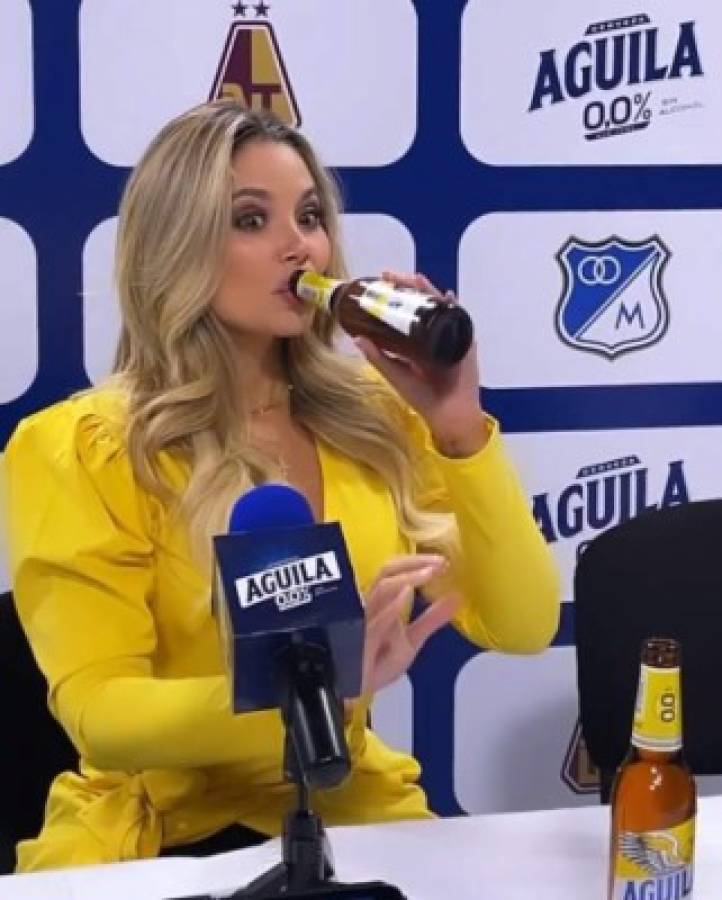 Así es la preciosa periodista deportiva que enamora en Colombia y que intentó imitar a Cristiano Ronaldo