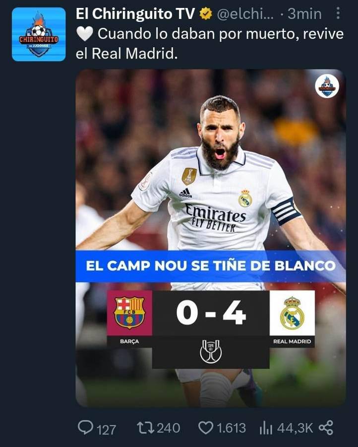 “Amargo trago en el Camp Nou”: Prensa internacional destaca al Real Madrid tras la goleada en la Copa del Rey ante Barcelona