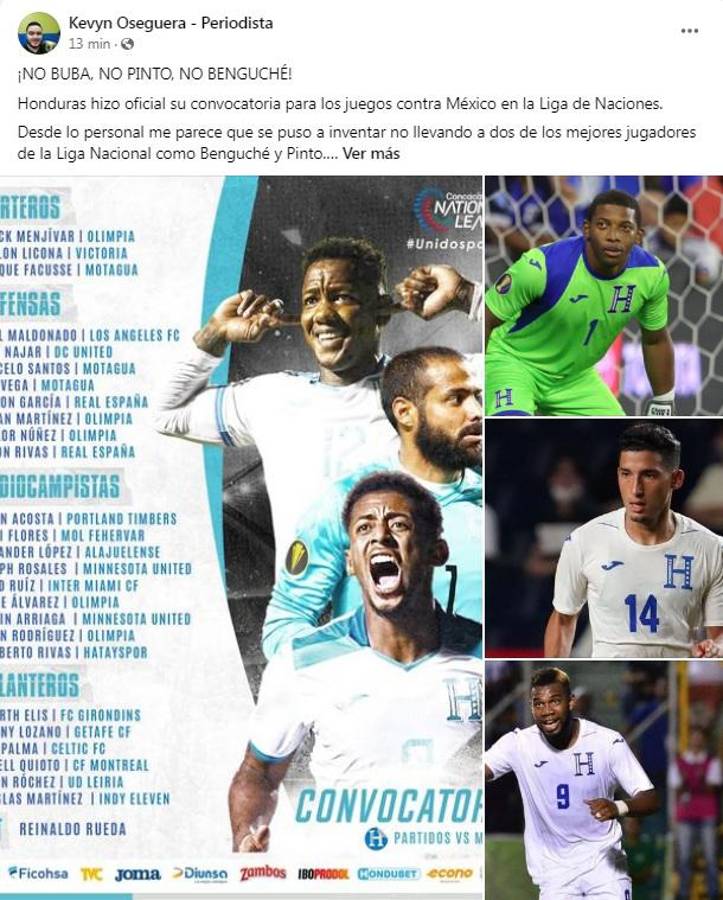 Honduras-México: Así reaccionó la prensa a la convocatoria de Reinaldo Rueda con la ausencia de Pinto y el llamado de Facussé