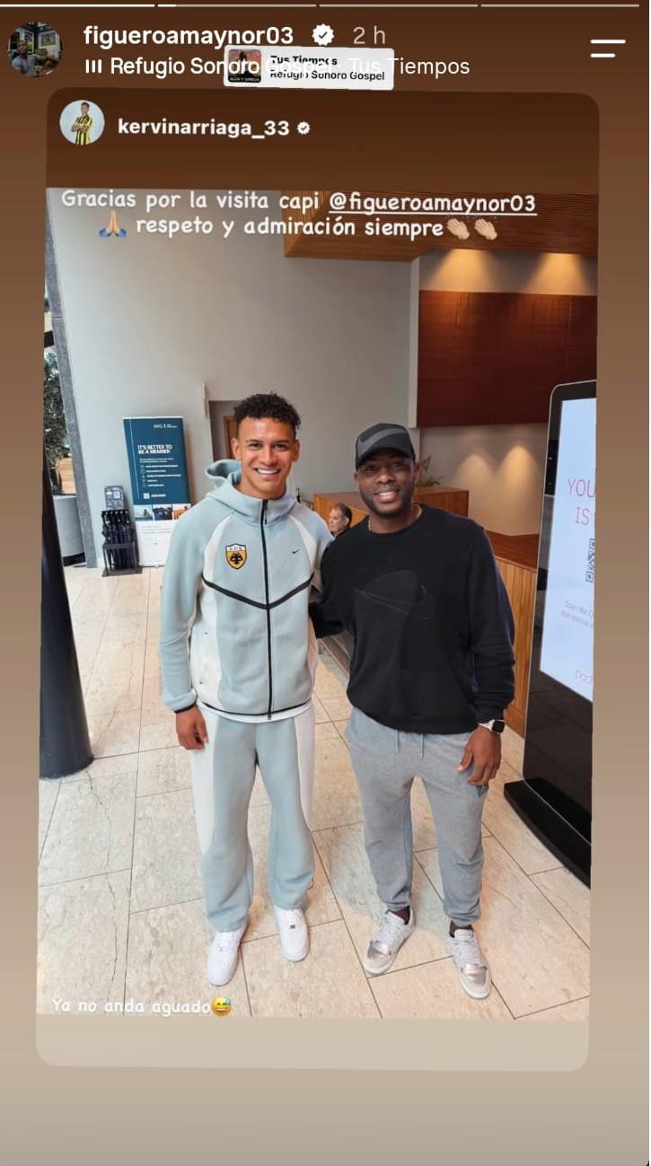Leyenda de Honduras visitó a Kervin Arriaga antes de medirse al City: Gracias capi