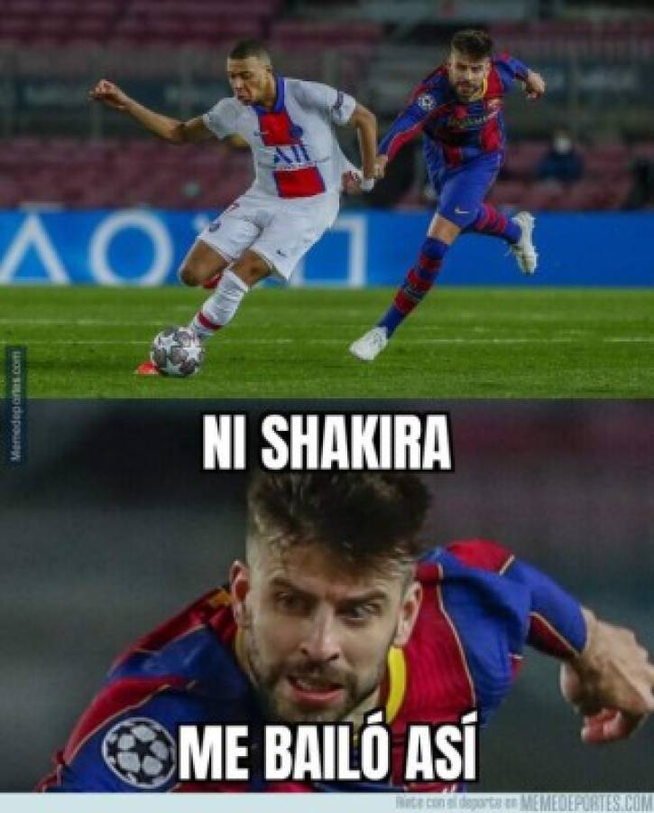 Hacen pedazos a Piqué y a Messi: Los otros memes de la goleada del PSG al Barcelona