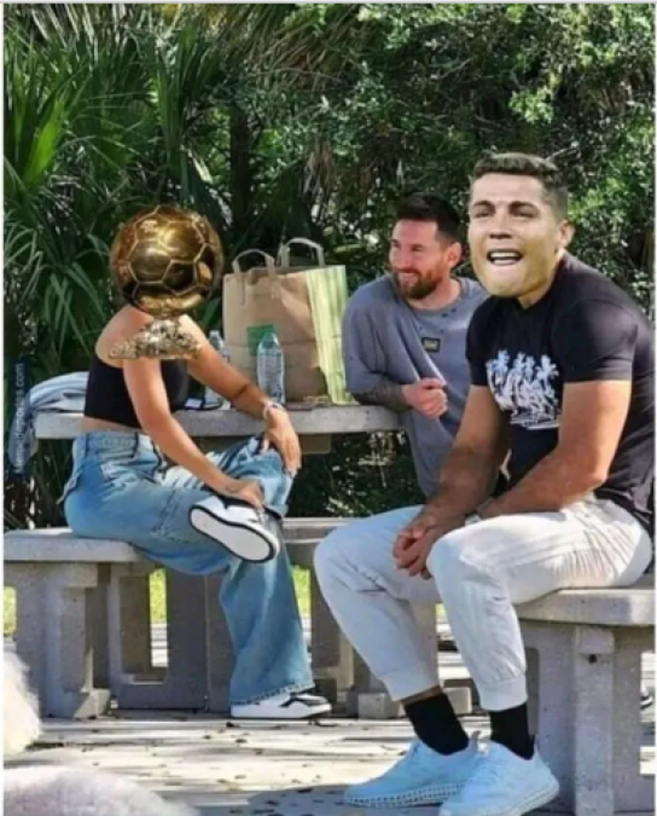 No se olvidaron de Cristiano Ronaldo: Así fueron los jocosos memes de Messi en la gala del balón de Oro 2023
