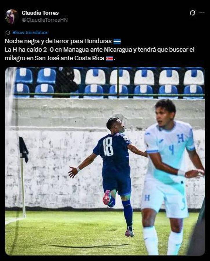 Vergonzoso, Somos el hazmerreír: señalan al culpable de la caída de Honduras ante Nicaragua en la Eliminatoria