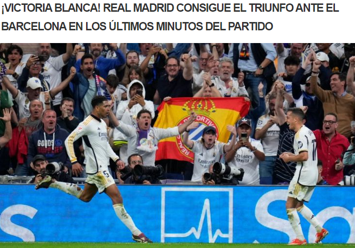 La prensa reacciona luego del triunfo del Real Madrid en el Clásico: “Barcelona alcanza un nuevo nadaplete”