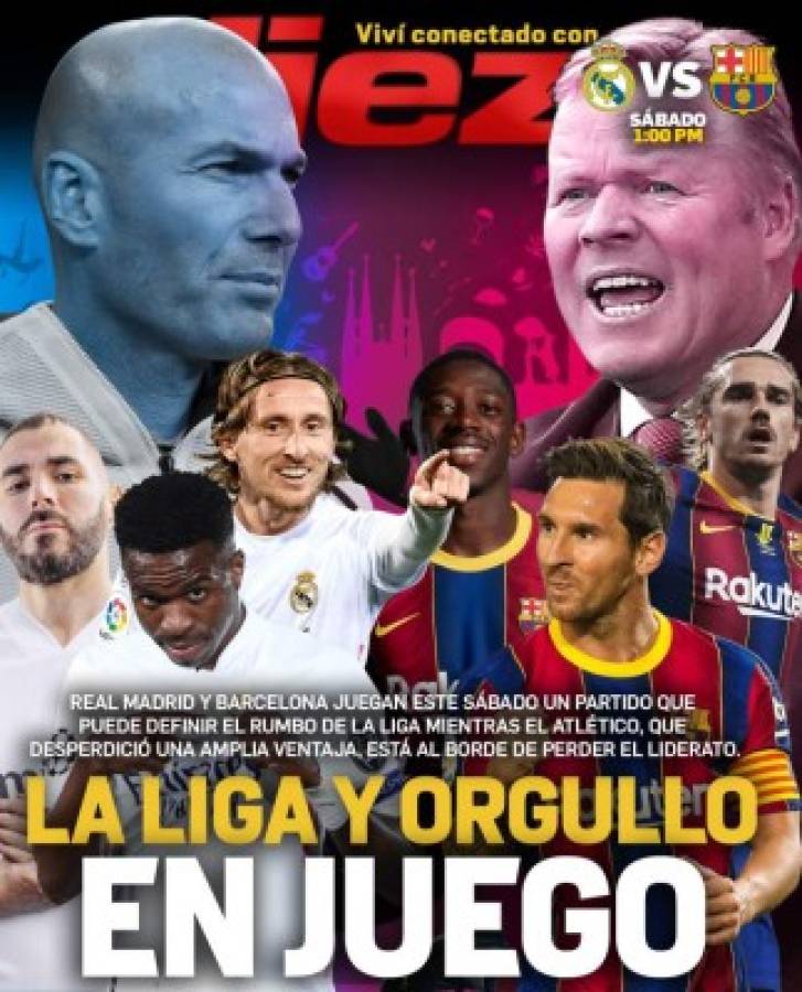 '¿Su último Clásico?': Messi se roba las portadas Real Madrid-Barcelona de la liga española