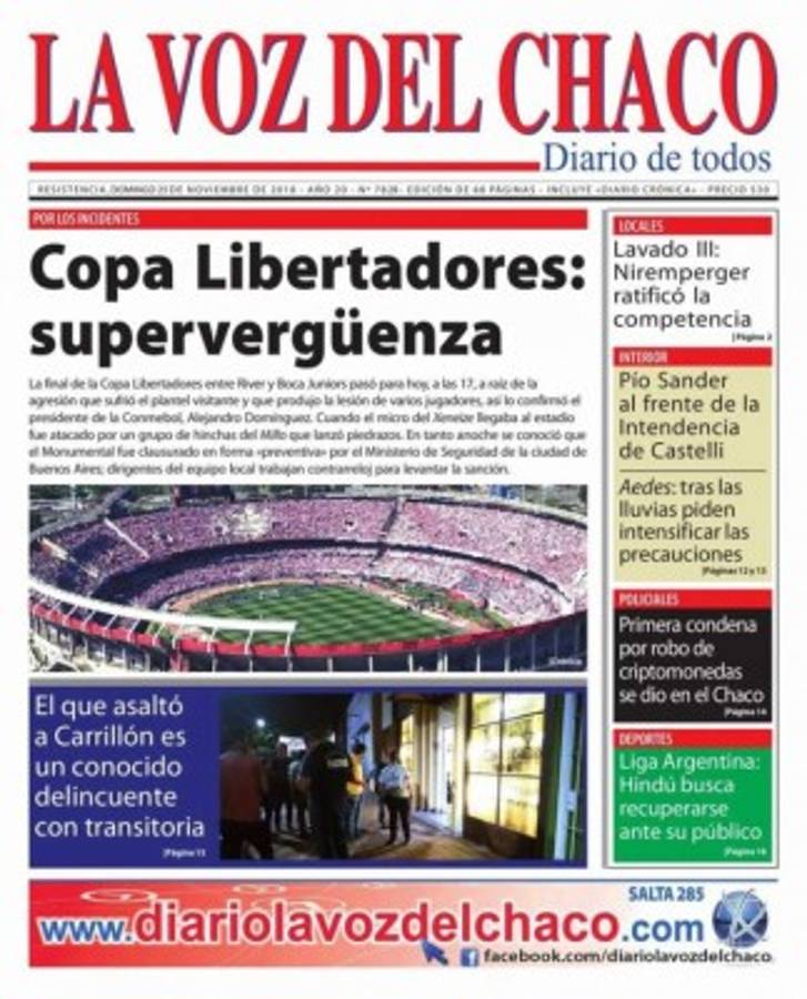 Pelotudos y la copa rota: Las portadas del escándalo del River Plate-Boca Juniors
