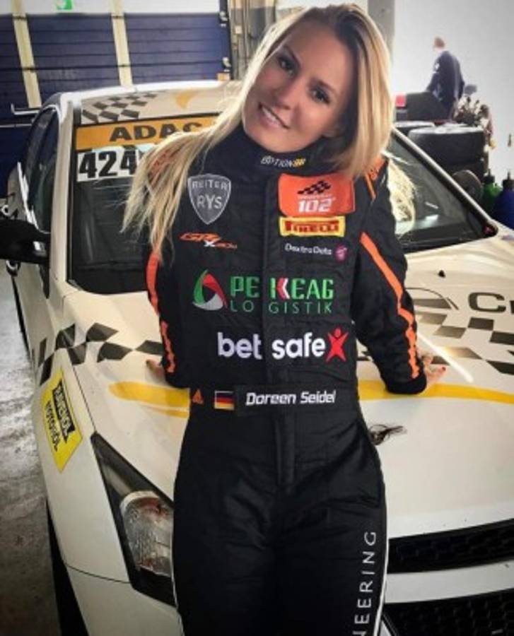 Ella es Doreen Seidel, la modelo playboy que quiere ser campeona de la Fórmula 1