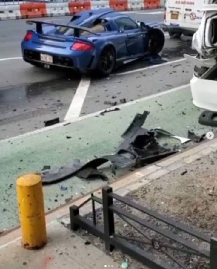 Destruye su Porsche Gemballa Mirage GT en New York; se fuga, pero la policía lo intercepta
