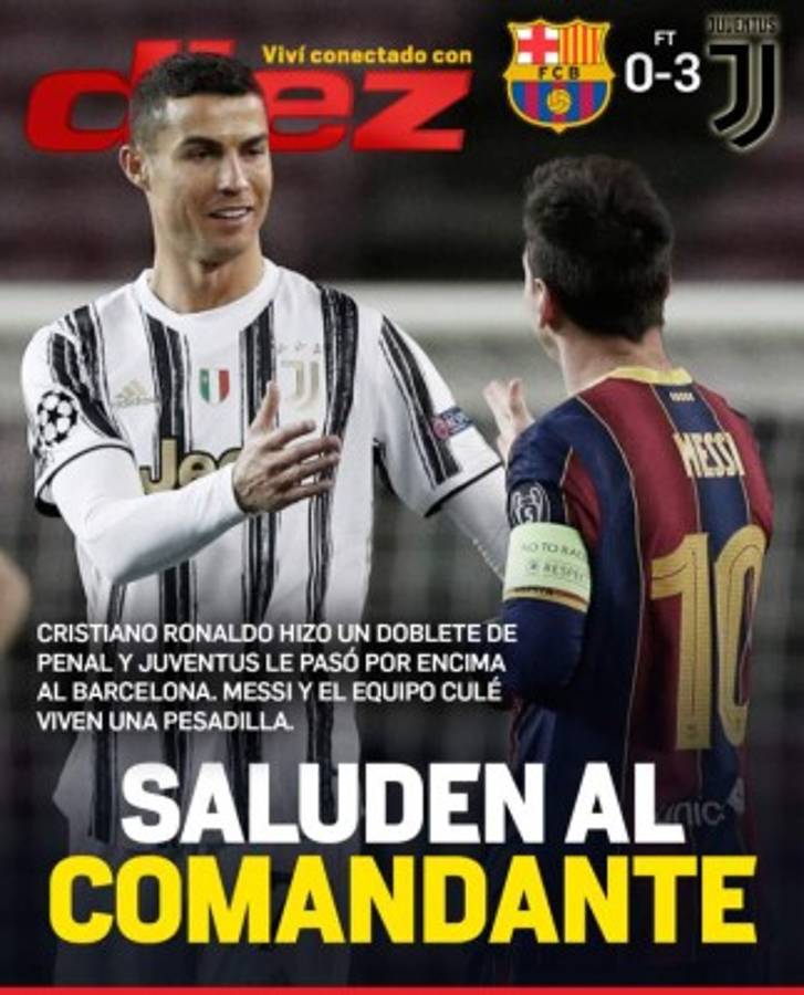 'El rey es Cristiano': Las portadas del mundo se rinden a Ronaldo tras vencer a Messi en Champions