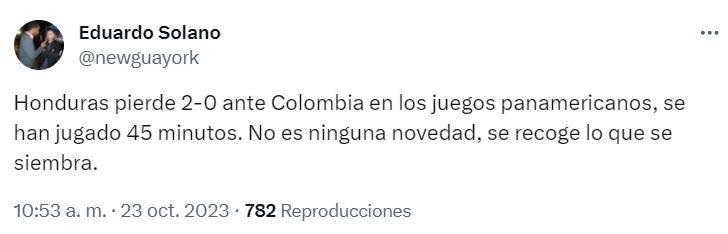 ¡Ya veían la derrota! Periodistas reaccionan por la triste presentación de Honduras en los Juegos Panamericanos 2023
