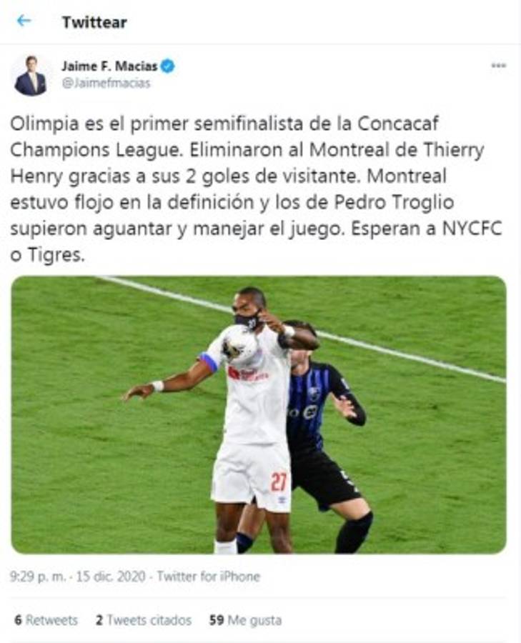 Lo que dijeron los periodistas hondureños y extranjeros sobre el pase de Olimpia a semifinales