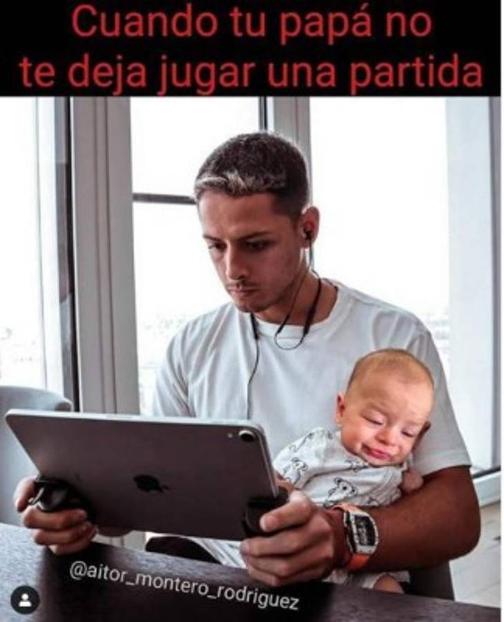 Chicharito Hernández busca el mejor meme para su hijo y las redes explotan
