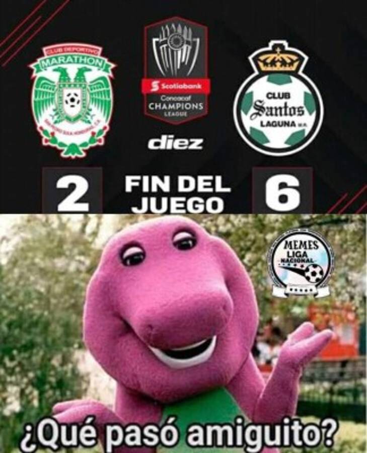 Los memes se apoderan tras la goleada de Santos a Marathón