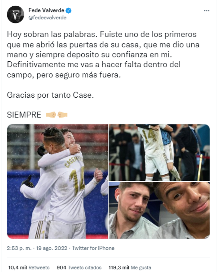 El Whatsapp de la novia de Fede Valverde a Casemiro para que se quedara en el Real Madrid y las emotivas cartas de Kroos y Modric