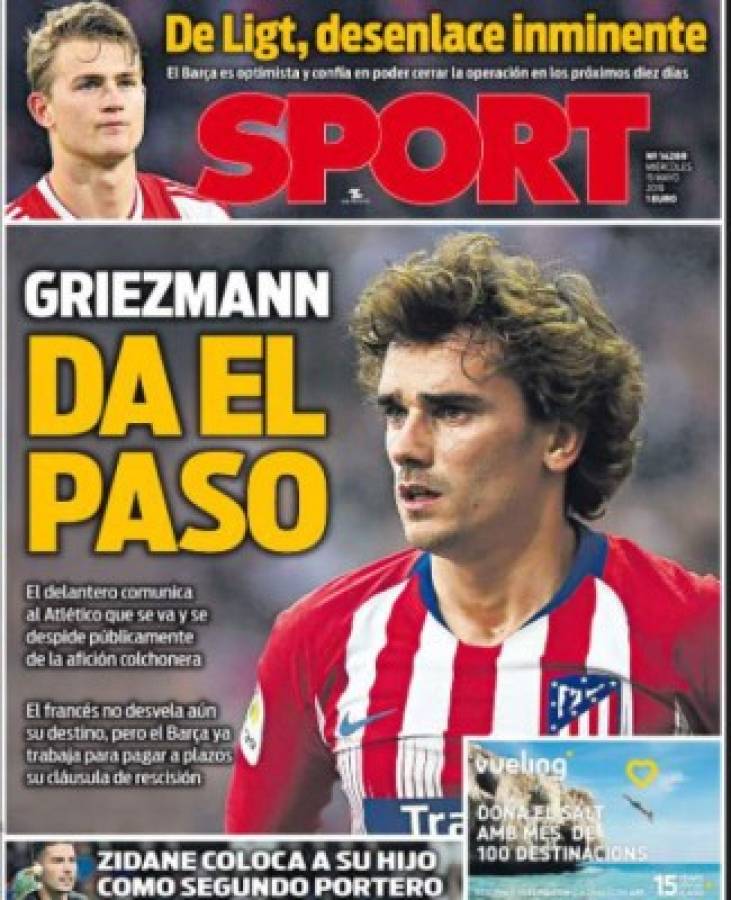 Griezmann se roba las portadas tras anunciar su salida del Atlético de Madrid