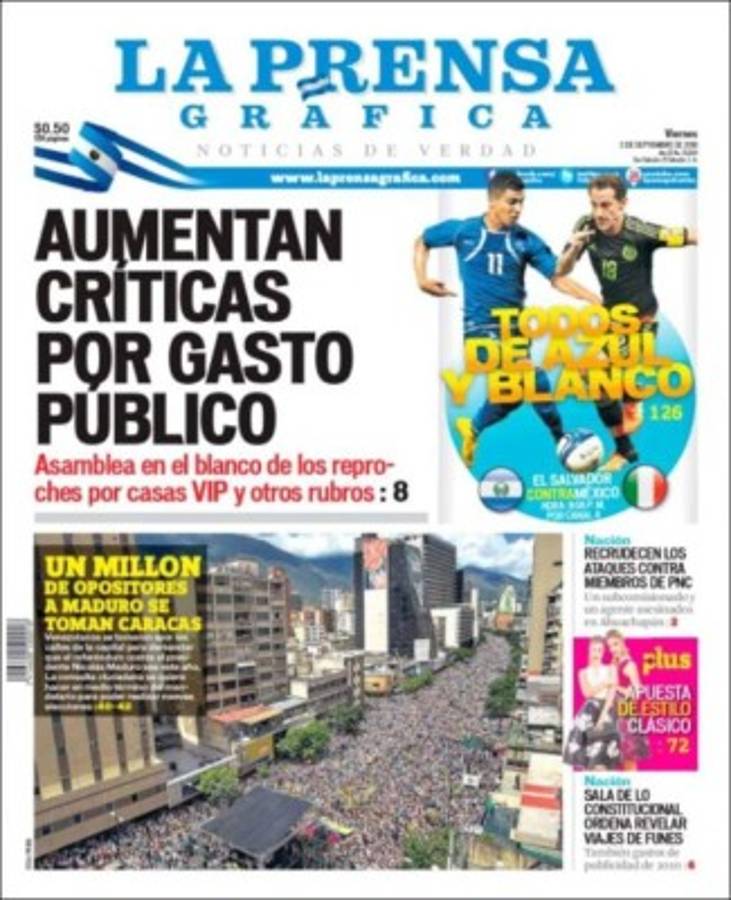 Las portadas de los diarios centroamericanos y del mundo sobre la jornada de eliminatoria