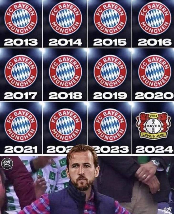 La maldición de Harry Kane: memes lo destruyen tras título del Leverkusen en la Bundesliga