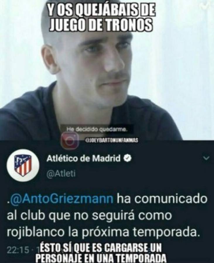 Para morir de risa: Griezmann víctima favorita de los memes tras su fichaje por Barcelona